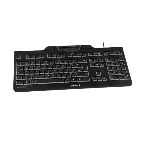 Cherry KC-1000 PC Keyboard with Smart Card Reader Black – Business PC Keyboards | ACP Online