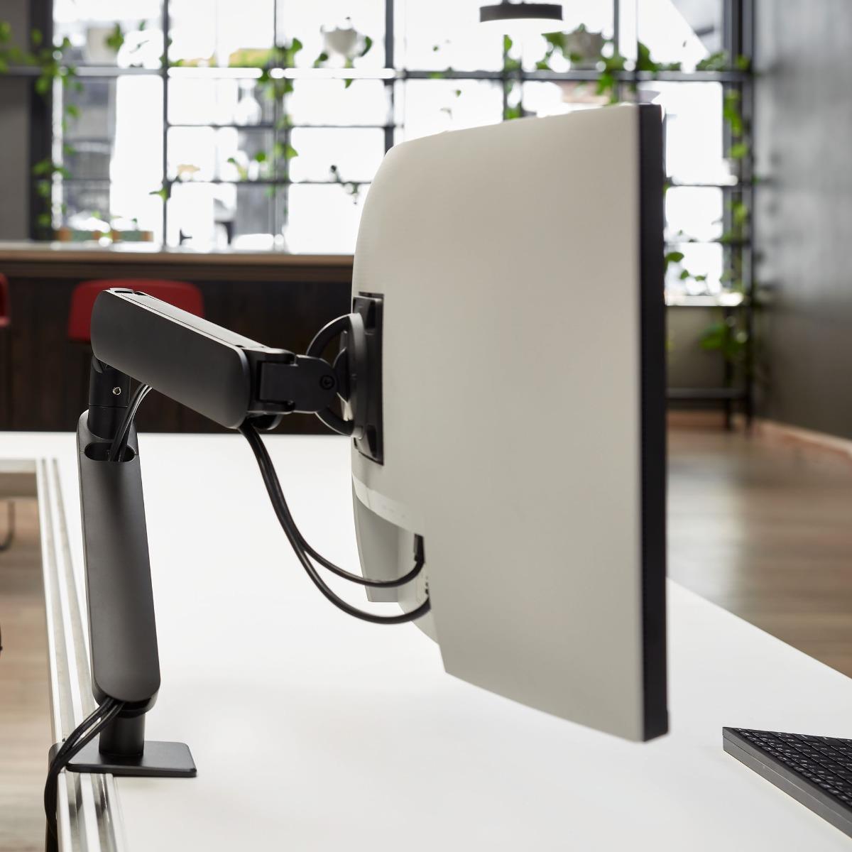 Atdec Ora Dynamic Monitor Arm Complete w/F Clamp- white – Monitor Accessories | ACP Online