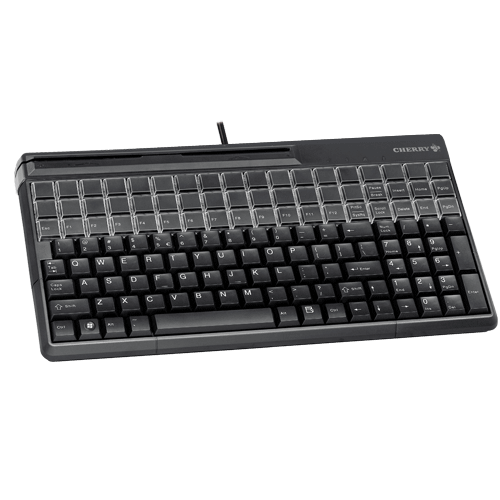 Cherry SPOS 61410 QWERTY Keyb MSR USB Black – POS Prog. Qwerty Keyboard | ACP Online