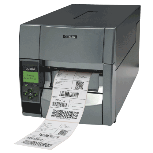Citizen CL-S700 Industrial Thrml Trsf Label Prt /w Rewind – Thermal Transfer Label Printer | ACP Online