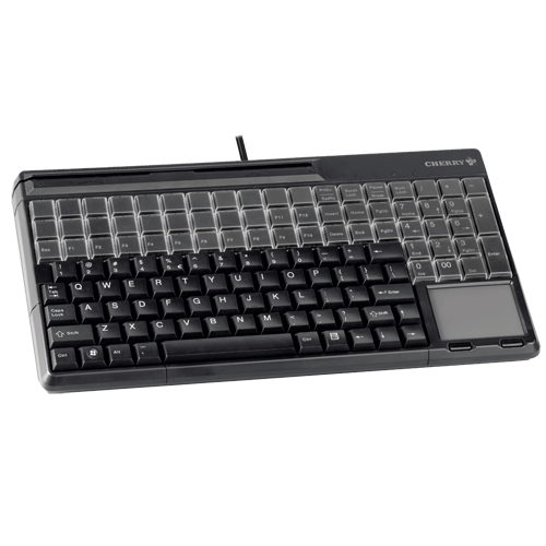 Cherry SPOS 61411 QWERTY Keyb MSR Touchp USB Blk – POS Prog. Qwerty Keyboard | ACP Online